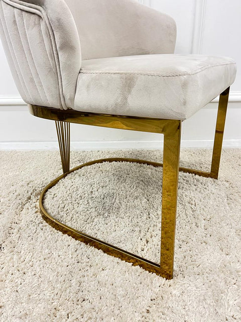 Elegant and Modern Dining Chair with Velvet Seat and Comfortable Cradling Design