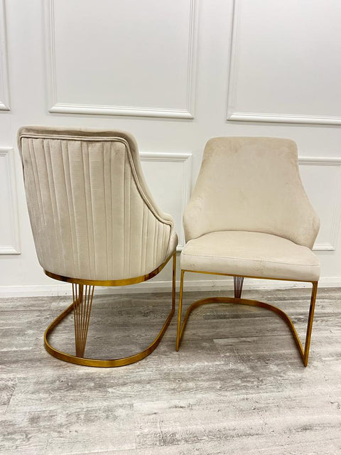 Elegant and Modern Dining Chair with Velvet Seat and Comfortable Cradling Design
