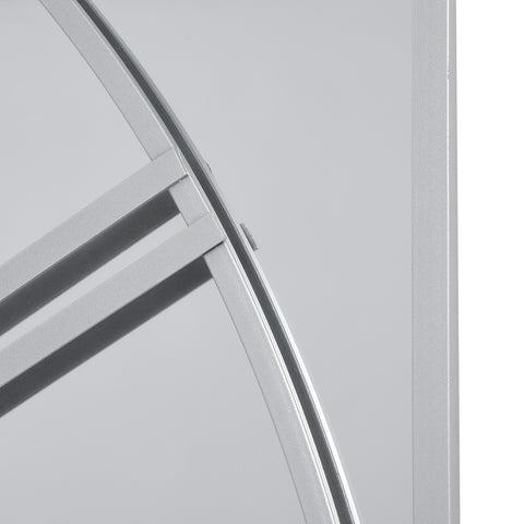 Modern Metallic Wall Clock with Roman Numerals and Exquisite Mirrored Face