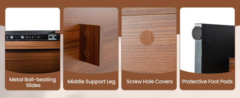 Practical and Stylish Sliding Coffee Table with Square Design and Hidden Storage