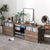 Modern and Stylish TV Stand with LED Lights and 2 Large Cabinet Doors