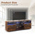 Modern and Stylish TV Stand with LED Lights and 2 Large Cabinet Doors