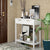 Stylish Entryway Console Table with Acacia Wood Frame and Storage Shelf