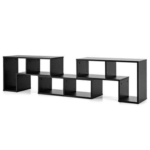 Modern and Minimalist TV Stand with Convertible Shelves and Contemporary Design