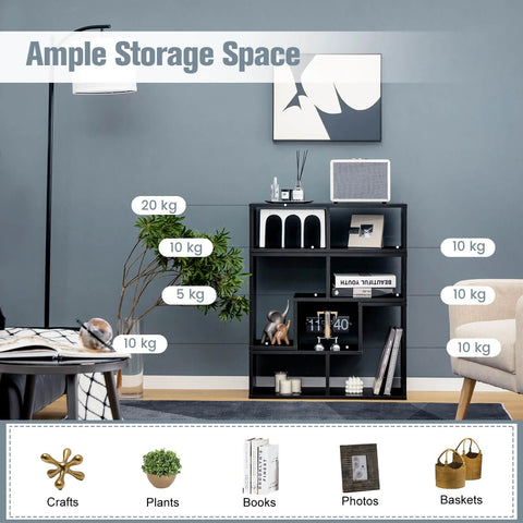 Modern and Minimalist TV Stand with Convertible Shelves and Contemporary Design
