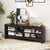 Practical and Spacious TV Stand with Multiple Storage Shelves and Power Outlets