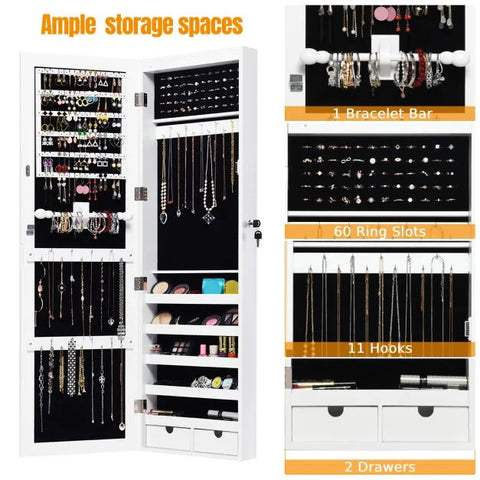 Mountable Jewellery Cabinet with Versatile Design and Smart LED Lights