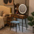 Interactive Dressing Table with Circular Mirror, Charging Station and Stool Model 2