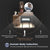 Interactive Dressing Table with Circular Mirror, Charging Station and Stool Model 2
