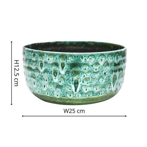 Dazzling Waterproof Planter with Glaze Finish in Emerald