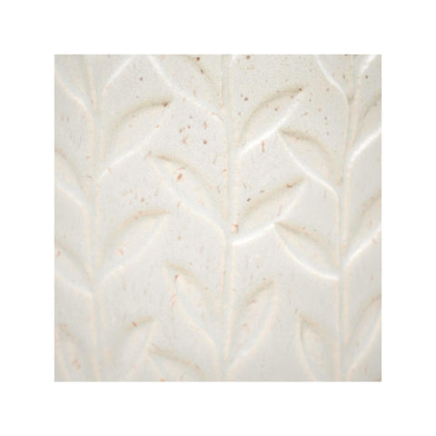 Elegant Debossed Speckle Leaf Planter in Ivory