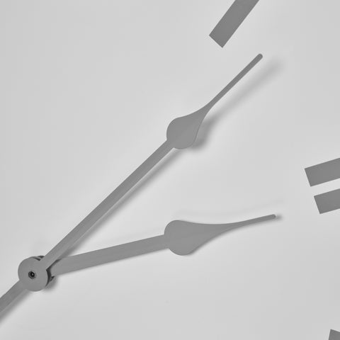 Contemporary Handcrafted Wall Clock with Roman Numerals and Flat Design in White