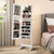 Edgeless Lockable Standing Jewellery Mirror with Storages, Hairdryer Mount, Internal Mirror with LED