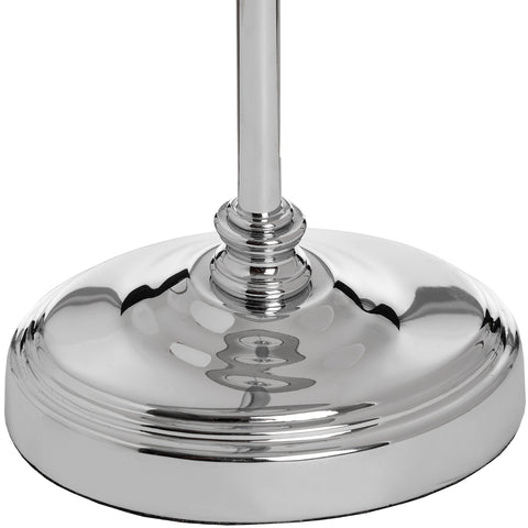 Timeless and Elegant Table Lamp with Chrome and Cut Glass Base