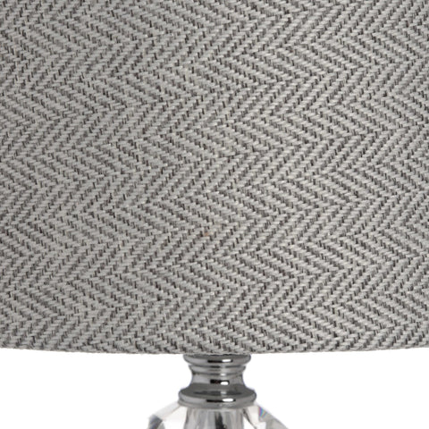 Timeless and Elegant Table Lamp with Chrome and Cut Glass Base
