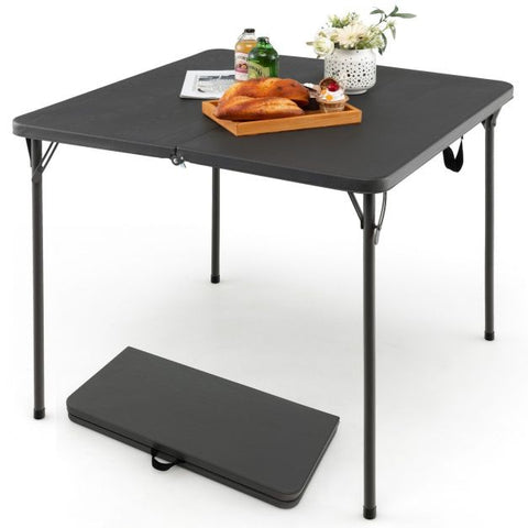 Outdoor Folding Camping Table with Handle and Water-Resistant Table Top