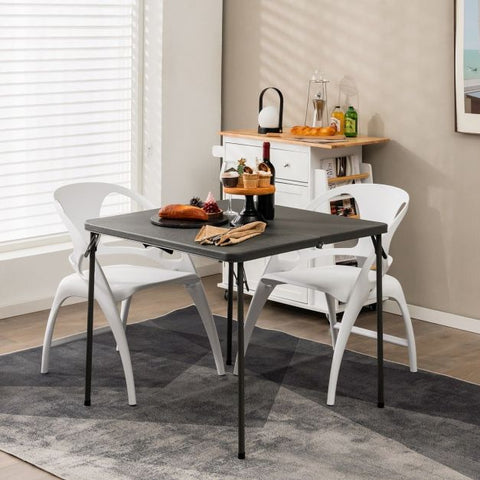 Outdoor Folding Camping Table with Handle and Water-Resistant Table Top