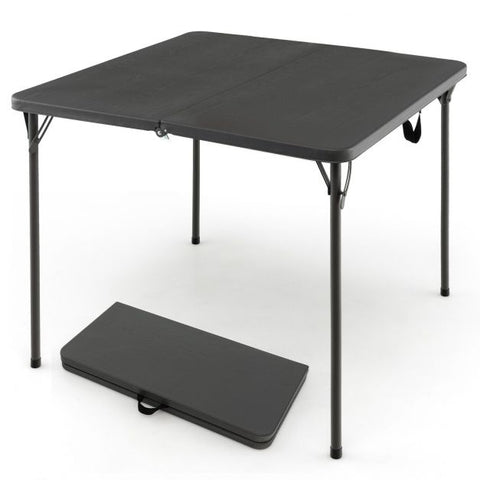 Outdoor Folding Camping Table with Handle and Water-Resistant Table Top