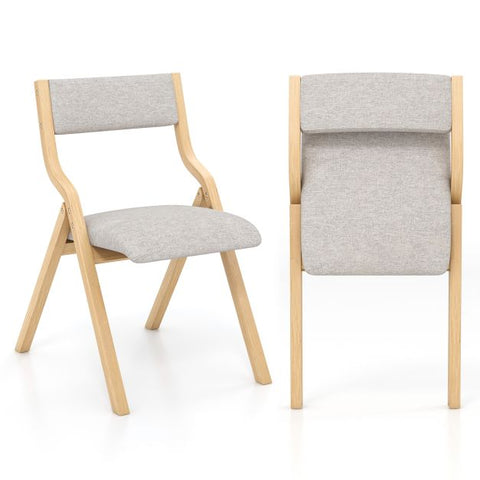 Practical Set of 2 Dining Chairs with Folding Functions