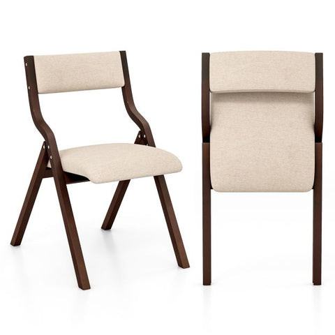 Practical Set of 2 Dining Chairs with Folding Functions