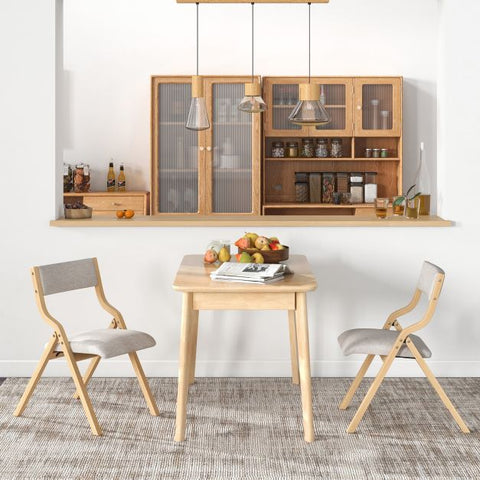 Practical Set of 2 Dining Chairs with Folding Functions
