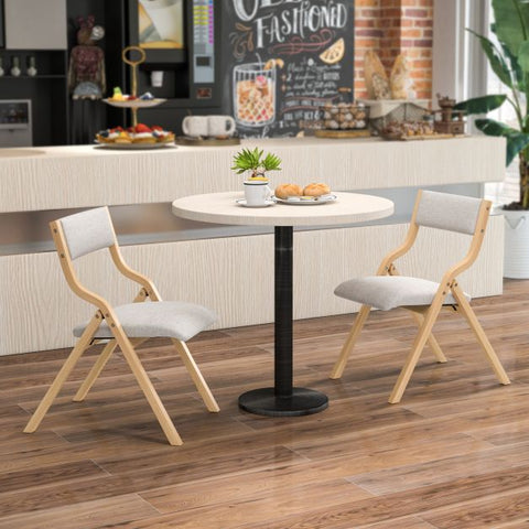 Practical Set of 2 Dining Chairs with Folding Functions