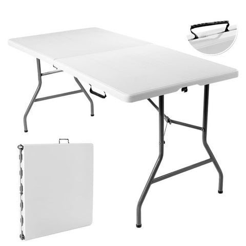 Outdoor Folding Picnic Table with Metal Structure