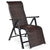 Sunny Lounger Chair with Folding Function in Brown