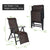 Sunny Lounger Chair with Folding Function in Brown