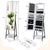 Edgeless Standing Jewellery Mirror with Storages, Shelve, Lock and Internal Mirror with LED