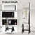 Edgeless Standing Jewellery Mirror with Storages and Internal LED