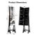 Edgeless Standing Jewellery Mirror with Storages and Internal LED