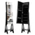 Edgeless Standing Jewellery Mirror with Storages and Internal LED