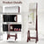 Edgeless Standing Jewellery Mirror with Storages and Internal LED