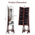 Edgeless Standing Jewellery Mirror with Storages and Internal LED