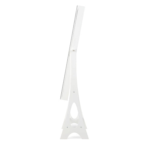 Edgeless Standing Jewellery Mirror with Storages and Internal LED