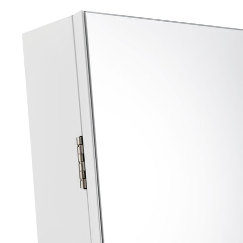 Edgeless Standing Jewellery Mirror with Storages and Internal LED