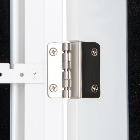 Edgeless Standing Jewellery Mirror with Storages and Internal LED
