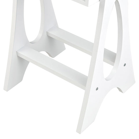 Edgeless Standing Jewellery Mirror with Storages and Internal LED