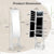 Edgeless Standing Jewellery Mirror with Storages and Internal LED