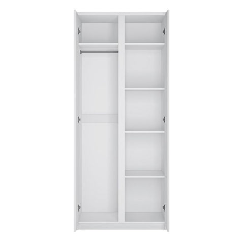 Versatile and Elegant Smart Storage Wardrobe with Sleek Finish in White