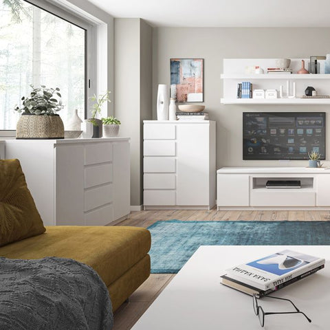 Versatile and Elegant Smart Storage Wardrobe with Sleek Finish in White
