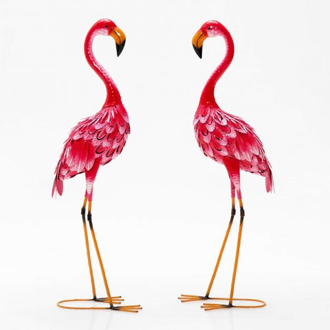 Decorative Flamingo Garden Statue Set with Sturdy Structure