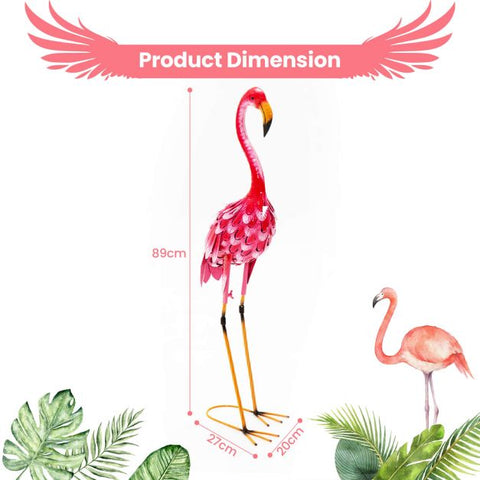 Decorative Flamingo Garden Statue Set with Sturdy Structure