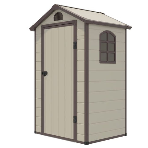 Lockable Outdoor Shed with Window and Ventilation System