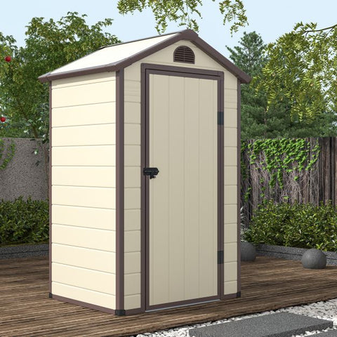 Lockable Outdoor Shed with Window and Ventilation System