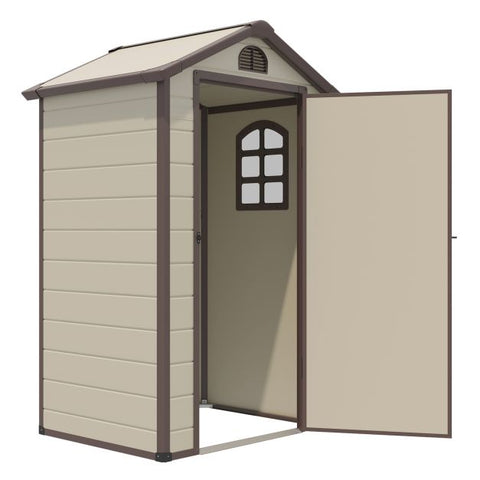 Lockable Outdoor Shed with Window and Ventilation System