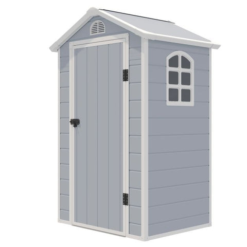 Lockable Outdoor Shed with Window and Ventilation System