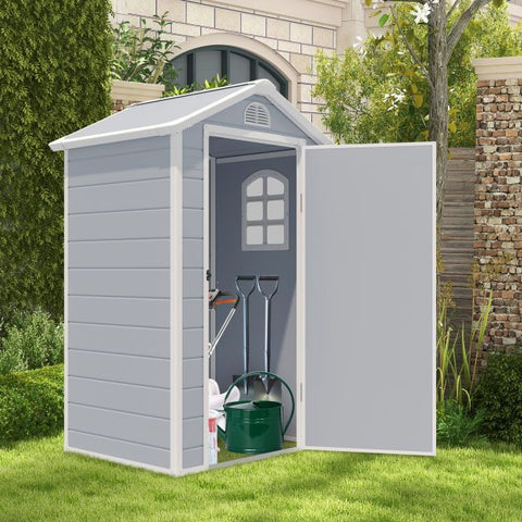 Lockable Outdoor Shed with Window and Ventilation System