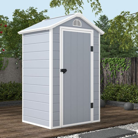 Lockable Outdoor Shed with Window and Ventilation System